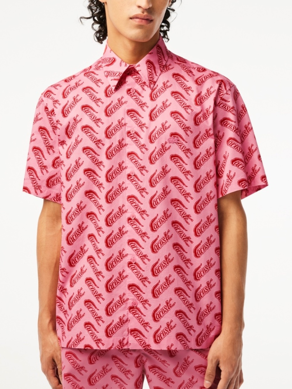 Lacoste Men's Lacoste Short Sleeve Vintage Print Shirt